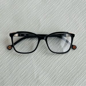 Carolina Herrera acetate hoop earring eyeglasses frames